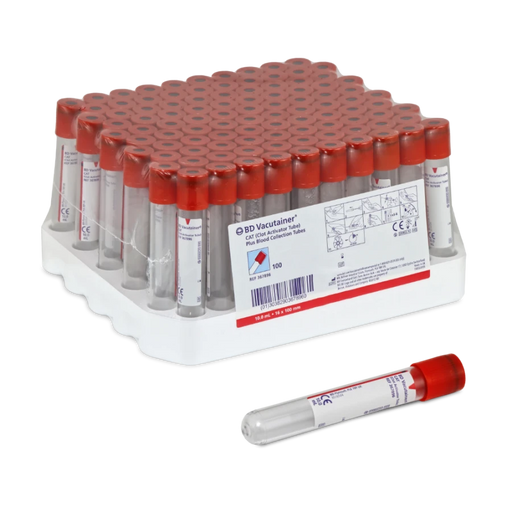 BD Vacutainer serumbuisje 10ml met stollingsactivator en siliconencoating, verpakking 100 stuks