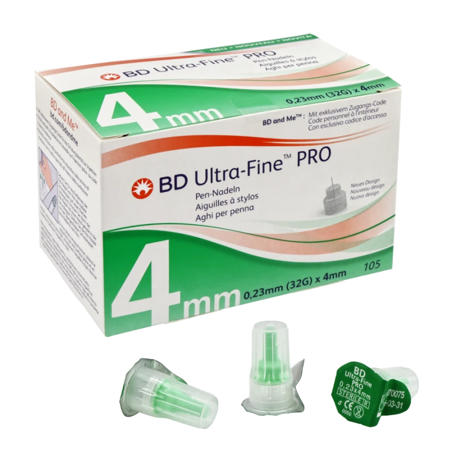 BD Micro-Fine PRO™ 4 mm pennaald voor insulinepennen – 100 stuks