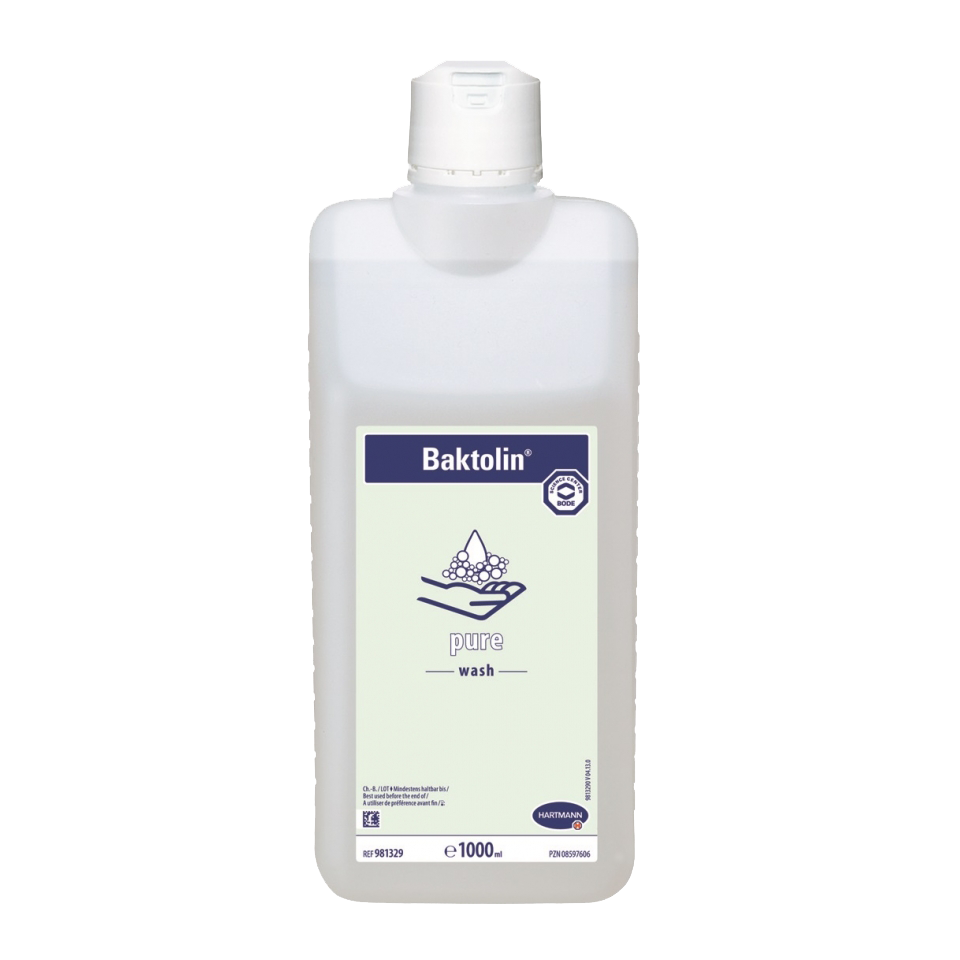 Baktolin Pure Waslotion 1000 ml – Antibacteriële, zeepvrije waslotion voor handen en lichaam