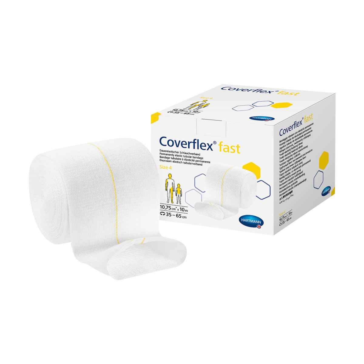 Coverflex Fast buisverband maat 4 geel voor hoofd en been