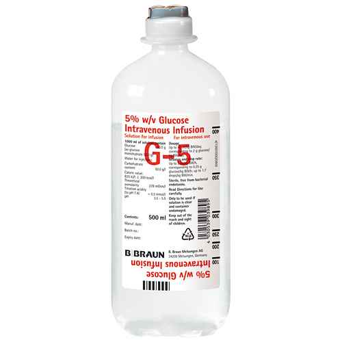 B. Braun Glucoseoplossing 5% - 10 x 500 ml