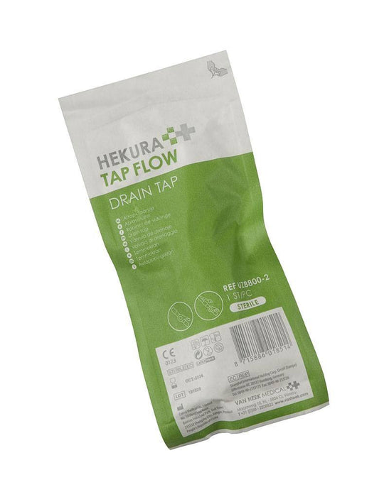 Katheter aftapkraan HEKURA Tap Flow, geschikt voor blaastraining en urinezak