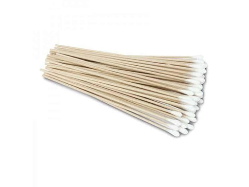MaiMed houten wattenstaafjes met katoenen tip Ø 4 mm, 15 cm, verpakking van 100 stuks