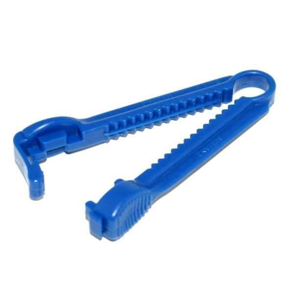 Universele kunststof slangklem voor infuusslangen, katheters en zakafsluiting, verpakt per 100 stuks.