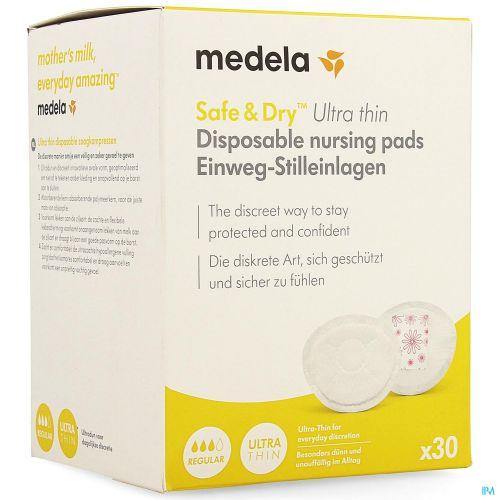 Medela Safe & Dry Ultra Dun zoogkompressen - 30 stuks - taymedical.nl