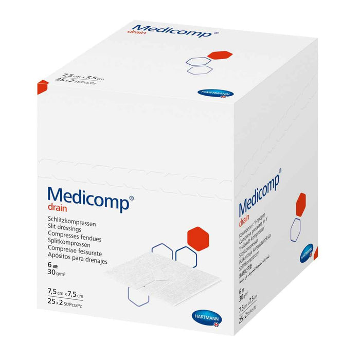 Medicomp® drainkompres Y-split - 7,5 x 7,5 cm