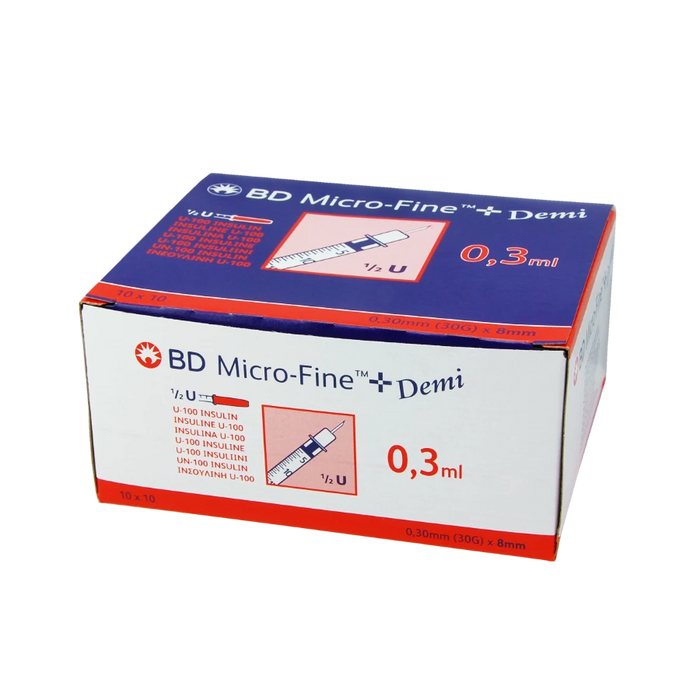 BD Micro-Fine™ insulinespuit 0,3ml U100 - 0,30 x 8mm
