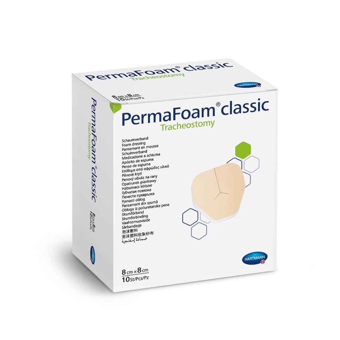 PermaFoam® Classic tracheostomy schuimverband - 8 x 8 cm