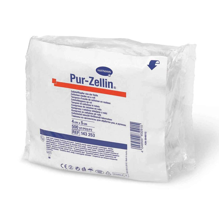 Pur-Zellin celstofdeppers sterk absorberend op rol voor huidreiniging en injecties