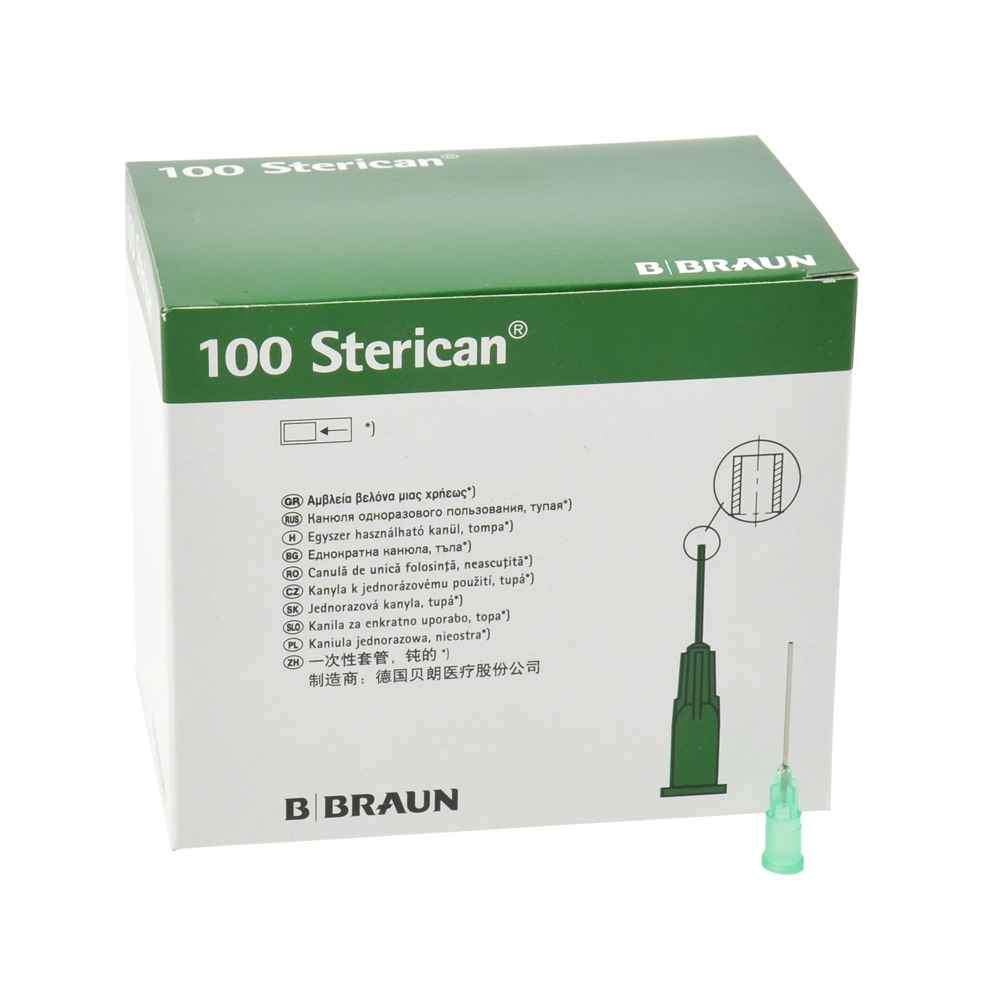 Sterican® stompe naalden, steriel en latexvrij, voor veilige toediening via gesloten systemen en septa.