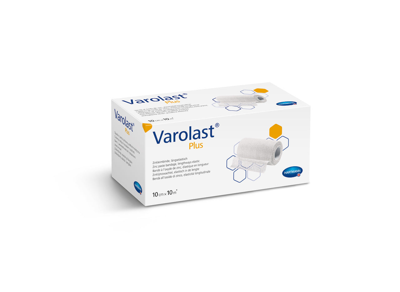 Varolast Plus zinklijmverband 8 cm x 5 m voor compressietherapie en oedeembehandeling