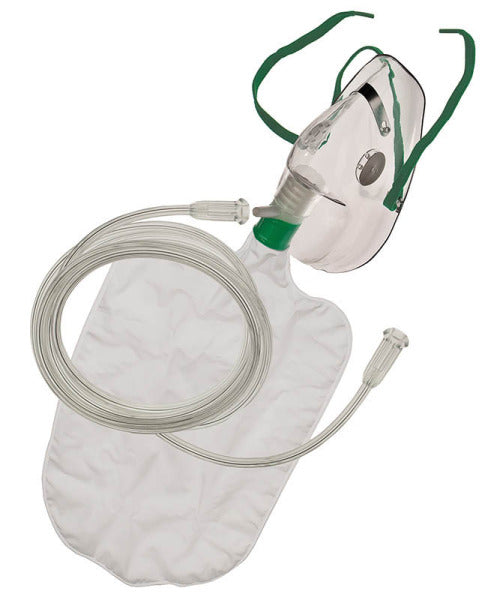 Zuurstofmasker met reservoirzak en verbindingsslang; voor kinderen